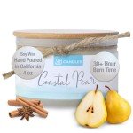 BB Candles Coastal Essentials Natural Soy Hand Poured Candle, Coastal Pear Scent, Fragrant Coastal Candle with Strong Scents, Artisan Candle, 4oz, 30+ Hours Burn Time
