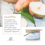 BB Candles Coastal Essentials Natural Soy Hand Poured Candle, Coastal Pear Scent, Fragrant Coastal Candle with Strong Scents, Artisan Candle, 4oz, 30+ Hours Burn Time
