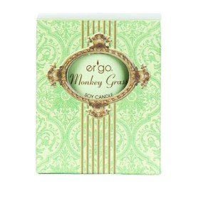 Ergo Soy Candle Paris Collection, Hand Poured Natural Vegan Soy Wax - Luxuriously Scented Monkey Grass - 7 ounce