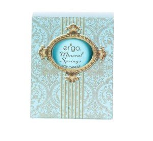 Ergo Soy Candle Paris Collection, Artisan Hand Poured Natural Vegan Soy Wax - Luxuriously Scented Mineral Springs - 7 ounce