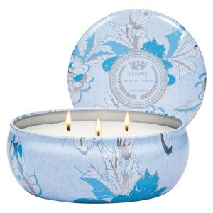 M&SENSE Ocean Waters Scented Candles Large 3 Wick Soy Tin Candle, Over 40 Hour Burning Time, 106% Natural Vegan Wax Relaxing Aromatherapy Aesthetic Candle Gift for Women Men