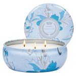 M&SENSE Ocean Waters Scented Candles Large 3 Wick Soy Tin Candle, Over 40 Hour Burning Time, 106% Natural Vegan Wax Relaxing Aromatherapy Aesthetic Candle Gift for Women Men