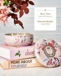 M&SENSE Soy Scented Candles for Home 12oz, 3 Wick Highly Scented 40 Hours Long Lasting, Pomegranate Scented Portable Tin Candles for Travel, Spa, Bath, Yoga