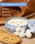 M&SENSE Soy Scented Candles for Home 12oz, 3 Wick Highly Scented 40 Hours Long Lasting, Midsummer Nights Scented Portable Tin Candles for Travel, Spa, Bath, Yoga
