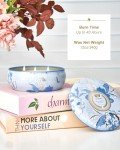 M&SENSE Soy Scented Candles for Home 12oz, 3 Wick Highly Scented 40 Hours Long Lasting, Midsummer Nights Scented Portable Tin Candles for Travel, Spa, Bath, Yoga