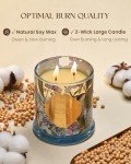 M&SENSE Spring Jasmine Candles Home Scented, Organic Soy Candle 12.7oz 75 Hour Long Lasting Slow Burning, Highly Scented Good Smelling Aromatherapy Candle, Aaesthetic Candle Gift for Women