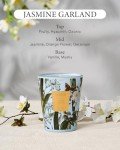 M&SENSE Jasmine Garland Scented Natural Soy Wax Candle, 14.1oz 60 Hours Long Lasting Slow Burning Candles for Home Decor, Aromatherapy Candle for Stress Relief
