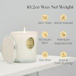 M&SENSE Luxury Colored 10.2 oz Soy Wax Candle | Jasmine Scented | 55 Hour Burn Home Scented|Candle Gift for Women and Men