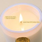 M&SENSE Luxury Colored 10.2 oz Soy Wax Candle | Jasmine Scented | 55 Hour Burn Home Scented|Candle Gift for Women and Men