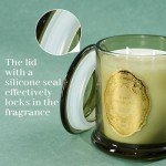 M&SENSE Two Wicks Luxury 12.7oz Natural Soy Wax Candle,Sage Eucalyptus Scent,Elegant Home Fragrance for Him & Her