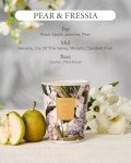 M&SENSE Pear Fressia Scented Natural Soy Wax Candle, 14.1oz 60 Hours Long Lasting Slow Burning Candles for Home Decor, Aromatherapy Candle for Stress Relief