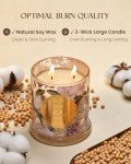 M&SENSE Pear Fressia Candles Home Scented, Organic Soy Candle 12.7oz 75 Hour Long Lasting Slow Burning, Spring Floral Fragrant Relaxing Aromatherapy Candle, Aaesthetic Candle Gift for Women