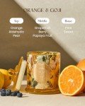 M&SENSE Candle Orange Goji Scented for Home, Plant-Based Soy Candles Non Toxic Soot-Free, Fresh Citrus Fragrant Candle for Bathroom, 2 Wick 12.7oz Large Jar Candle 75 Hour Long Lasting