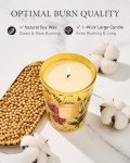 M&SENSE Orange Goji Scented Natural Soy Wax Candle, 14.1oz 60 Hours Long Lasting Slow Burning Candles for Home Decor, Aromatherapy Candle for Stress Relief