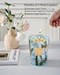 M&SENSE Jasmine Candles Highly Scented 3 Wick 35oz 150 Hours Burn Extra Large Jar Candles for Women, Natural Soy Wax Aromatherapy Candle for Stress Relief, Meditation, Yoga, Spa