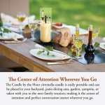 Candle by the Hour 80-Hour Candle with Glass Cylinder, Eco-friendly Natural Beeswax with Cotton Wick, Yellow