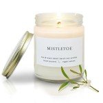 Wax & Wane Mistletoe Holiday Modern 8oz Handmade Candle For Men and Women - Long Burning 40+ Hours Candles For Home, Bedroom, and Bathroom - 100% Natural Soy Candles Made in the USA