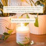 Wax & Wane Mistletoe Holiday Modern 8oz Handmade Candle For Men and Women - Long Burning 40+ Hours Candles For Home, Bedroom, and Bathroom - 100% Natural Soy Candles Made in the USA