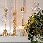 Wax & Wane Mistletoe Holiday Modern 8oz Handmade Candle For Men and Women - Long Burning 40+ Hours Candles For Home, Bedroom, and Bathroom - 100% Natural Soy Candles Made in the USA