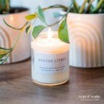 Wax & Wane Winter Scented Candle Set of 3-4oz Handmade Candles For Men and Women - Long Burning 25+ Hours Candles For Home, Bedroom, and Bathroom - 100% Natural Soy Candles Made in the USA