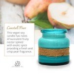 BB Candles Mermaid Island Hand Poured Candle, Turquoise Bay Glass, Coastal Pear Scent, Natural Soy Artisan Candle, Fragrant Coastal Candle with Strong Scents, 13oz, 80+ Hours Burn Time