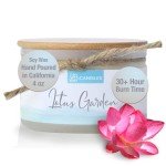 BB Candles Coastal Essentials Natural Soy Hand Poured Candle, Lotus Garden Fragrant Coastal Candle with Strong Scents, Artisan Candle, 4oz, 30+ Hours Burn Time