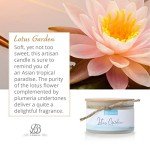 BB Candles Coastal Essentials Natural Soy Hand Poured Candle, Lotus Garden Fragrant Coastal Candle with Strong Scents, Artisan Candle, 4oz, 30+ Hours Burn Time
