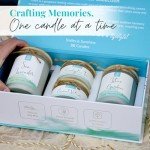 BB Candles Coastal Essentials Scented Candle Gift Set, Decorative Candles for Home Decor, Long Burning Candles Set - 4 Candles 80 Value(Sea Lavender, Lotus Garden, Eucalyptus Tea, and Coconut Vetiver)