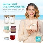 BB Candles Coastal Essentials Scented Candle Gift Set, Decorative Candles for Home Decor, Long Burning Candles Set - 4 Candles 80 Value(Sea Lavender, Lotus Garden, Eucalyptus Tea, and Coconut Vetiver)