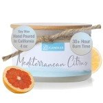 BB Candles Coastal Essentials Natural Soy Hand Poured Candle, Mediterranean Citrus, Fragrant Coastal Candle with Strong Scents, Artisan Candle, 4oz, 30+ Hours Burn Time