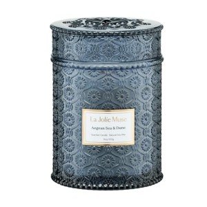 LA JOLIE MUSE Summer Marine Scented Candle, Ocean Candle Gift, Natural Soy Candles for Home Scented, Long Burning Time, Large Glass Jar Candles, 19 Oz