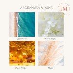 LA JOLIE MUSE Summer Marine Scented Candle, Ocean Candle Gift, Natural Soy Candles for Home Scented, Long Burning Time, Large Glass Jar Candles, 19 Oz