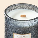 LA JOLIE MUSE Summer Marine Scented Candle, Ocean Candle Gift, Natural Soy Candles for Home Scented, Long Burning Time, Large Glass Jar Candles, 19 Oz