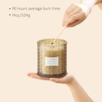 LA JOLIE MUSE Amber Candle, Scented Candle Gifts for Men&Women, Wood Wicked Large Candle for Home Scented, Long Burning Glass Jar Candle, Sahara Ambre, 19oz