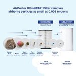 AIRDOCTOR AD1000 HEPA Air Purifier | Perfect for Guest Rooms, Kids' Bedrooms and Home Offices | Circulates the Air in 285 sq. ft. 4x/hour