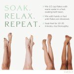 Yareli Tea Tree Oil Foot Soak, Dead Sea Magnesium Bath Salt Flakes with Essential Oils, 3lb