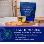 Yareli Dead Sea Bath & Foot Soak, Lavender Magnesium Bath Salt Flakes, Alternative to Epsom Salt, 5lbs with Over 250,000mg of Elemental Magnesium Per Bag