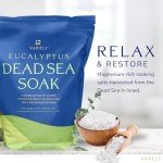 Yareli Dead Sea Bath & Foot Soak, Eucalyptus Magnesium Bath Salt Flakes, Alternative to Epsom Salt, 5lbs with Over 250,000mg of Elemental Magnesium Per Bag
