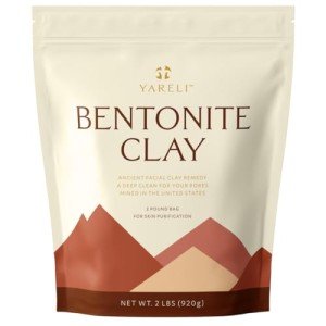 YARELI Bentonite Clay Powder Facial Mask & Cleansing Bath, Pure Indian Healing Clay, 2lb (32oz)