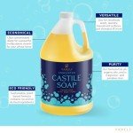 YARELI Pure Castile Soap Liquid, Unscented, with All Organic Oils for Adults, Kids and Babies as Body Wash or Hand Soap, 64oz Refill