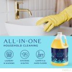 YARELI Pure Castile Soap Liquid, Unscented, with All Organic Oils for Adults, Kids and Babies as Body Wash or Hand Soap, 64oz Refill