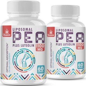 Liposomal Palmitoylethanolamide 1000 mg + Luteolin 100 mg, Micronized Pea 99% Highly Purified - Enhanced Absorption and Bioavailability, 120 Softgels