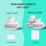 Zero Trace Dishwasher Detergent Eco-Friendly Sheets for Dish Washing - Plant Powered Technology - More Efficient than Dishwasher Pods or Tablets (38 Sheets)