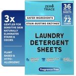 Zero Trace Laundry Detergent Sheets - Fragrance Free Laundry Detergent Ideal Laundry Soap, Perfect Laundry Sheets Detergent Travel Eco-Friendly