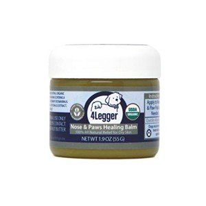 4Legger Certified Organic Dog Paw Balm Heals, Repairs, Moisturizes, Restores Dry, Cracked Paws, Elbows, Snout, Creates Protective Barrier Against Snow, Ice All-Natural Paw Protector, Vegan, USA Made
