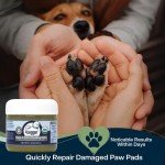 4Legger Certified Organic Dog Paw Balm Heals, Repairs, Moisturizes, Restores Dry, Cracked Paws, Elbows, Snout, Creates Protective Barrier Against Snow, Ice All-Natural Paw Protector, Vegan, USA Made