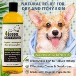 4-Legger Certified Organic Dog Shampoo - All Natural and Hypoallergenic with Aloe and Lemongrass, Soothing for Normal, Dry, Itchy or Allergy Sensitive Skin - Biodegradable - Made in USA - 16 oz