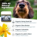 4Legger Certified Organic Dog Paw Balm Heals, Repairs, Moisturizes, Restores Dry, Cracked Paws, Elbows, Snout, Creates Protective Barrier Against Snow, Ice All-Natural Paw Protector, Vegan, USA Made