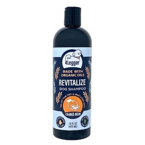 4 Legger Certified Organic to Food Standards Revitalize Neem with Sweet Orange Essential Oil Pet Shampoo 16 oz