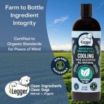 4Legger Organic Dog Shampoo, Cooling Peppermint Tea Tree Dog Shampoo for Skin Conditions, Hot Spot Shampoo 16 oz